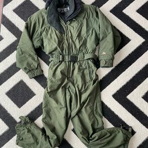 VTG Obermeyer Hunter Green One Piece Snow Suit Size 10P